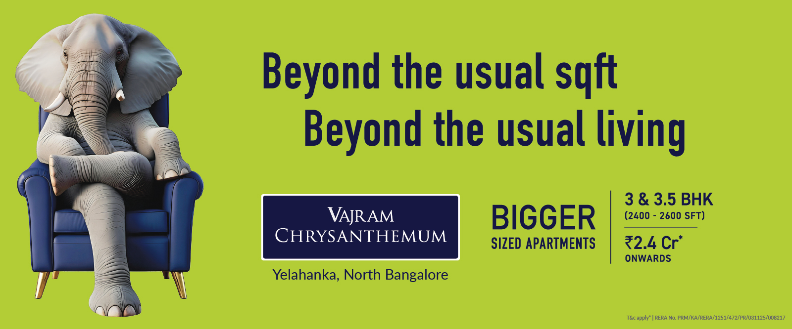 Vajram Chrysanthemum in Yelahanka, North Bengaluru offers boutique luxury 3 & 3.5 BHK